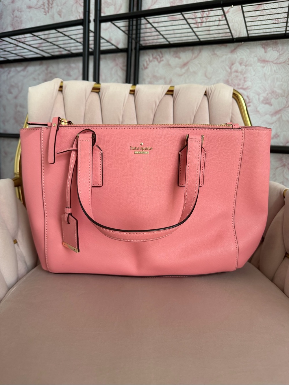 🩷 Kate Spade ♠️ Pink Leather Cameron Street Teagan Satchel